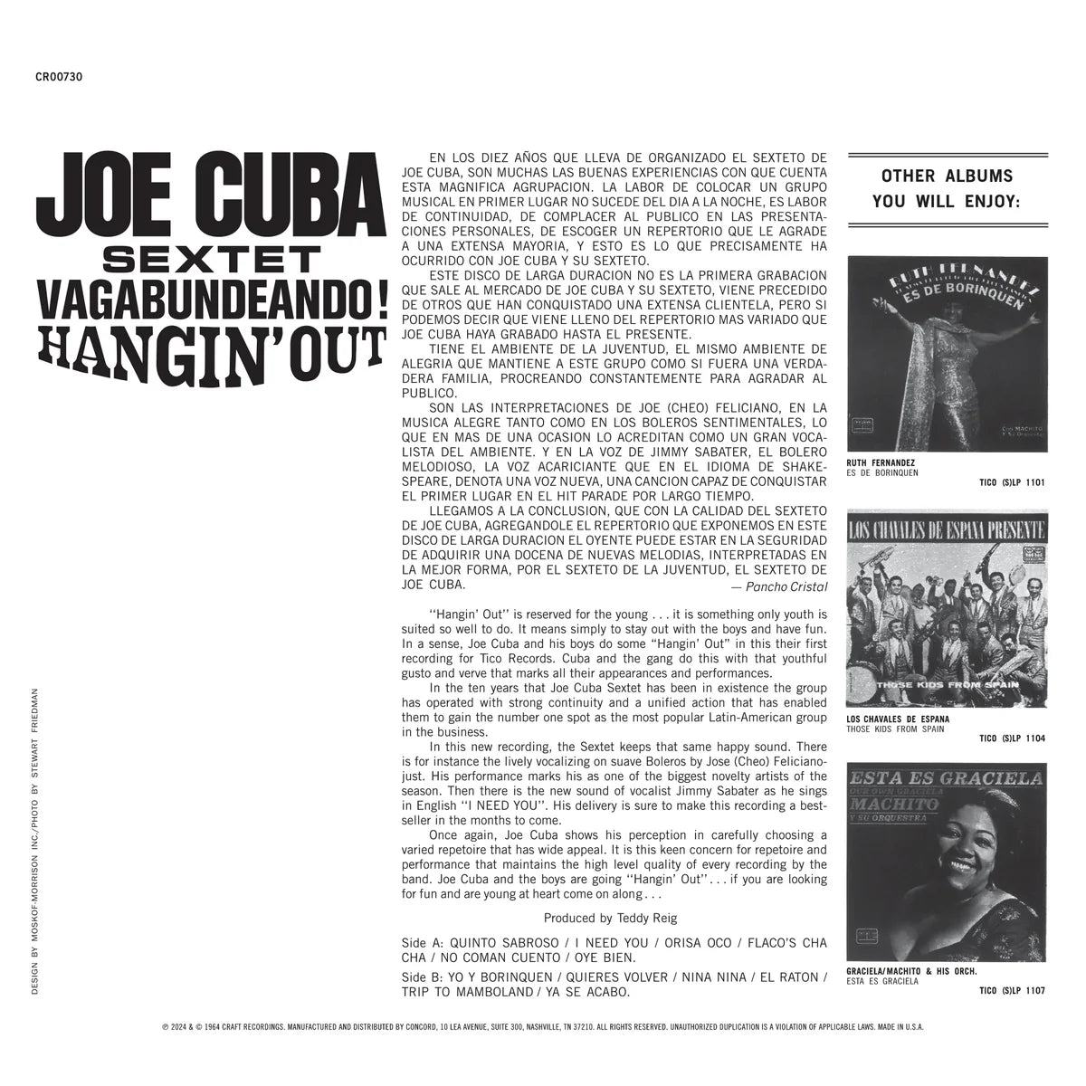 LP Joe Cuba Sextet – Vagabundeando! (Hangin' Out)