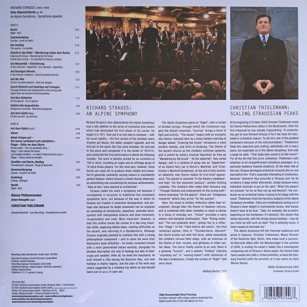 LP Richard Strauss - Christian Thielemann, Wiener Philharmoniker – Eine Alpensinfonie