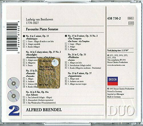 CD Beethoven - Favourite Piano Sonatas