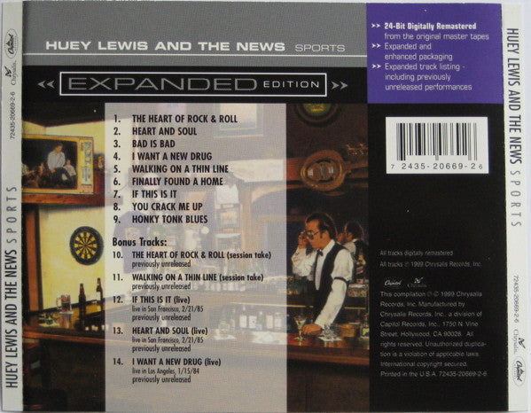 CD Huey Lewis & The News  – Sports