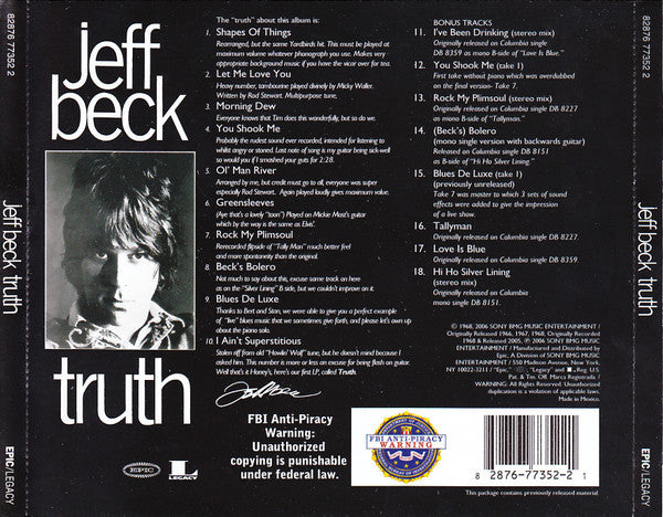 CD Jeff Beck – Truth