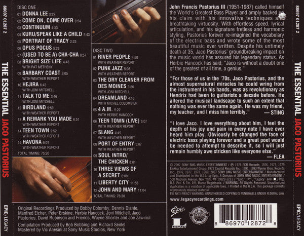 CDX2 Jaco Pastorius – The Essential Jaco Pastorius