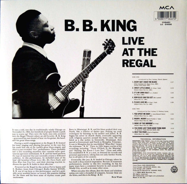 Lp B.B. King – Live At The Regal