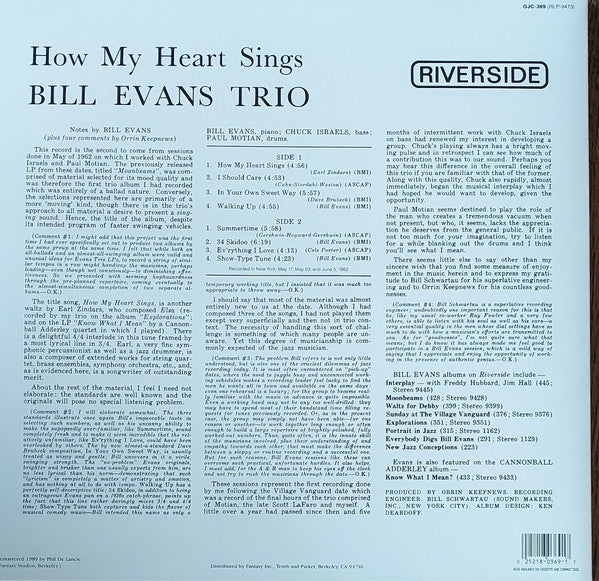 LP Bill Evans Trio* – How My Heart Sings!