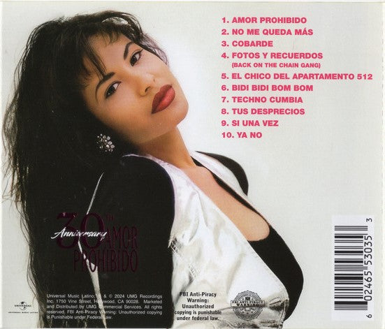 CD Selena – Amor Prohibido