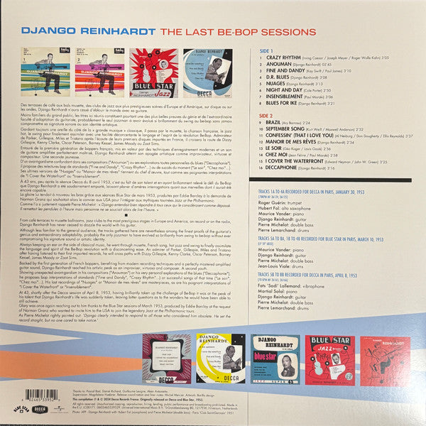 LP Django Reinhardt – The Last Be-Bop Sessions