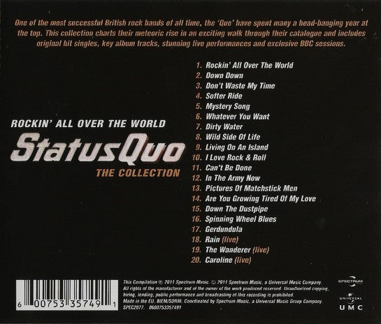 CD Status Quo – Rockin' All Over The World: The Collection