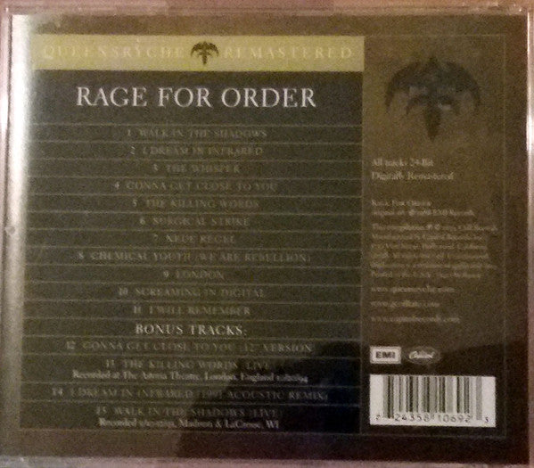 CD Queensrÿche – Rage For Order