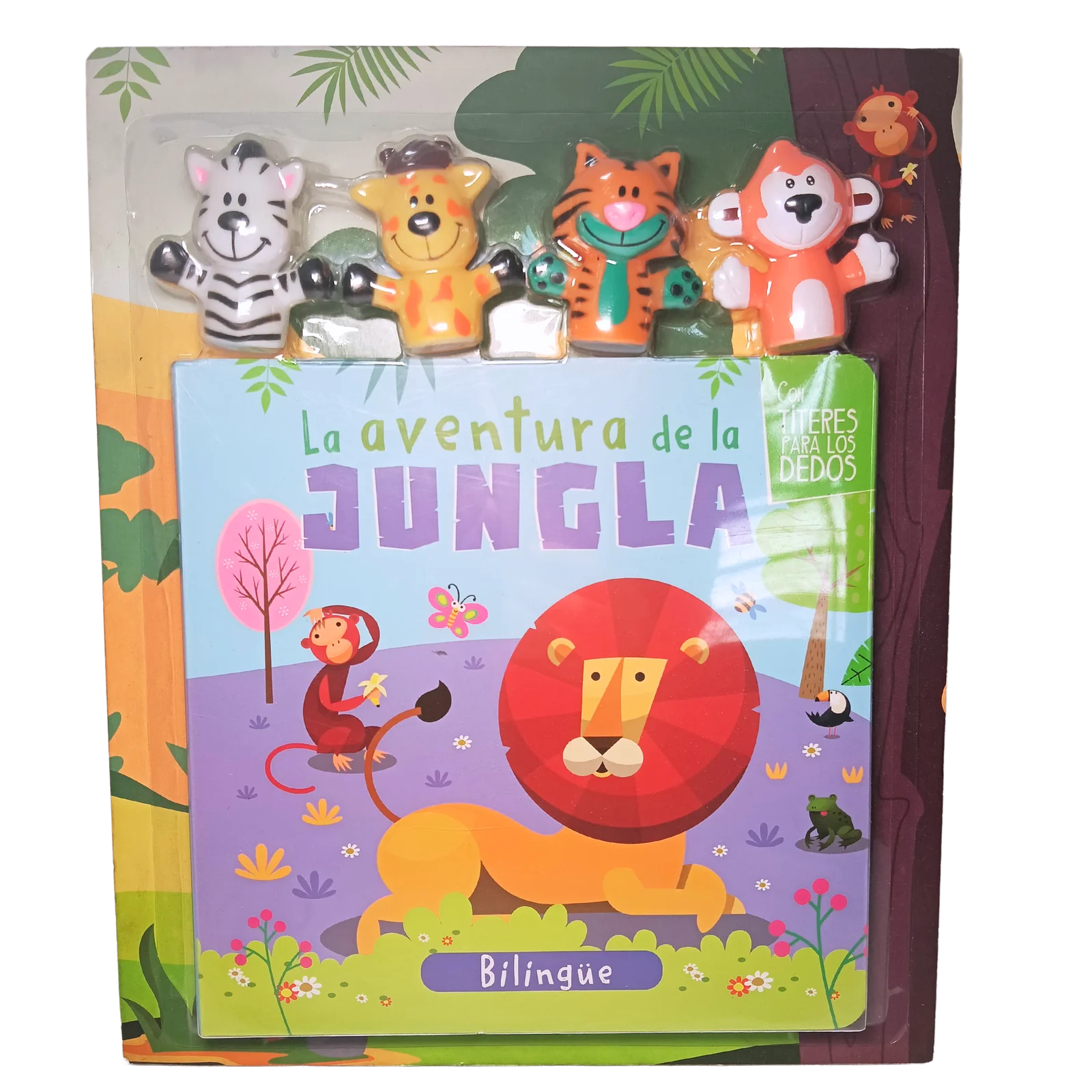 Libro La aventura de la jungla con títeres para dedos