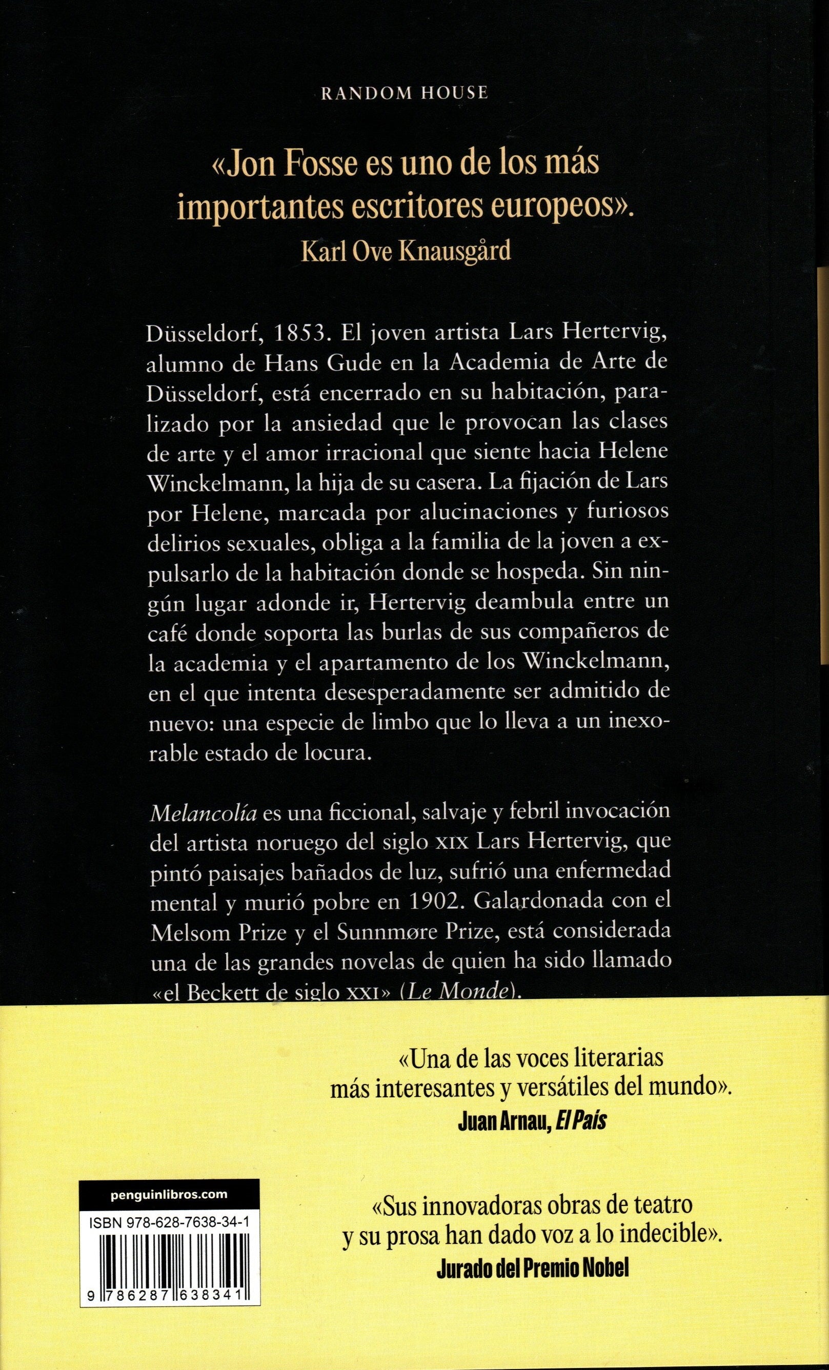 Libro JON FOSSE - MELANCOLIA