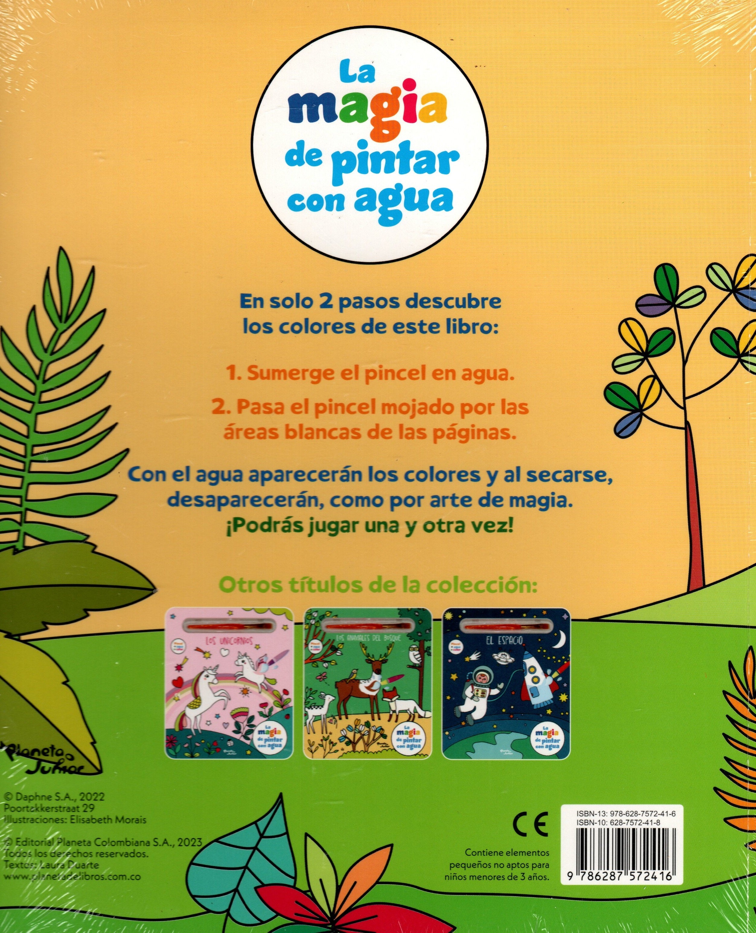 Libro La magia de pintar con agua. Los dinosaurios