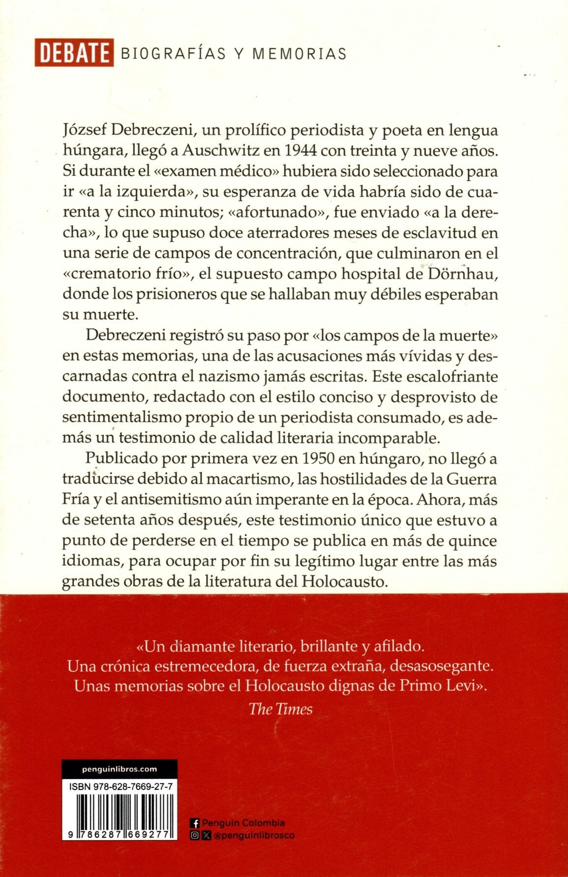 Libro József Debreczeni - Crematorio frío