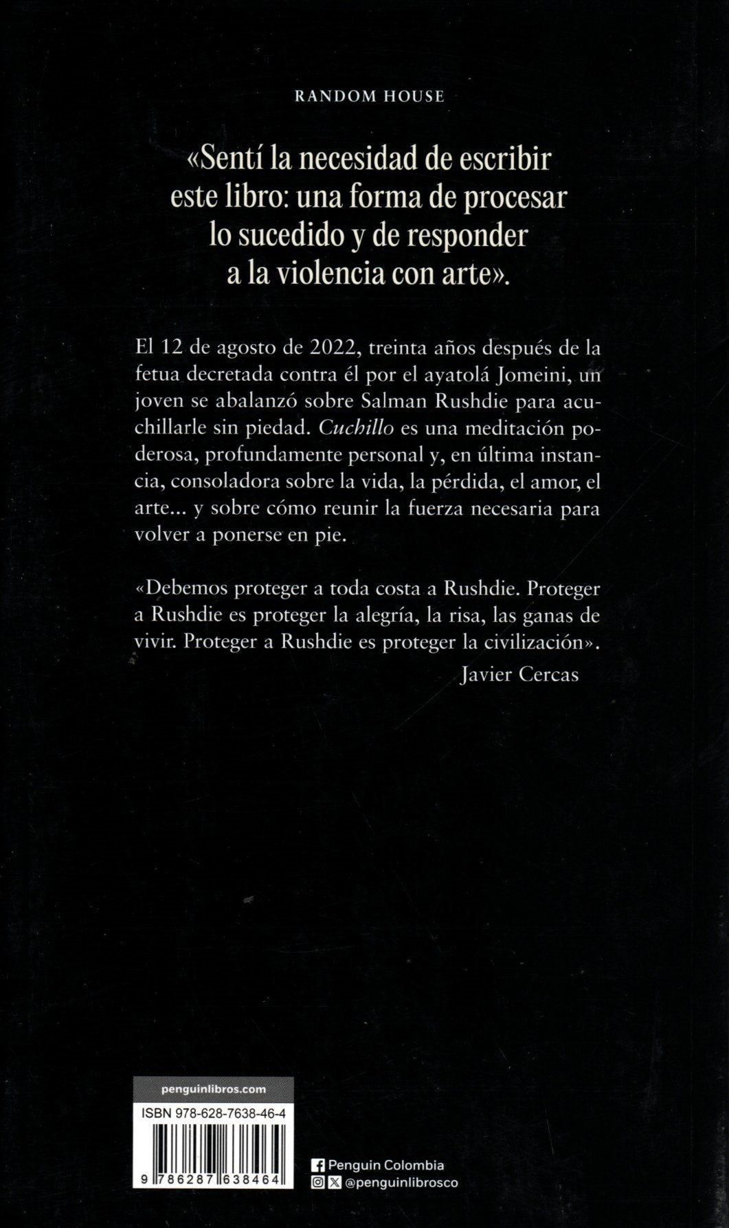 Libro Salman Rushdie - Cuchillo