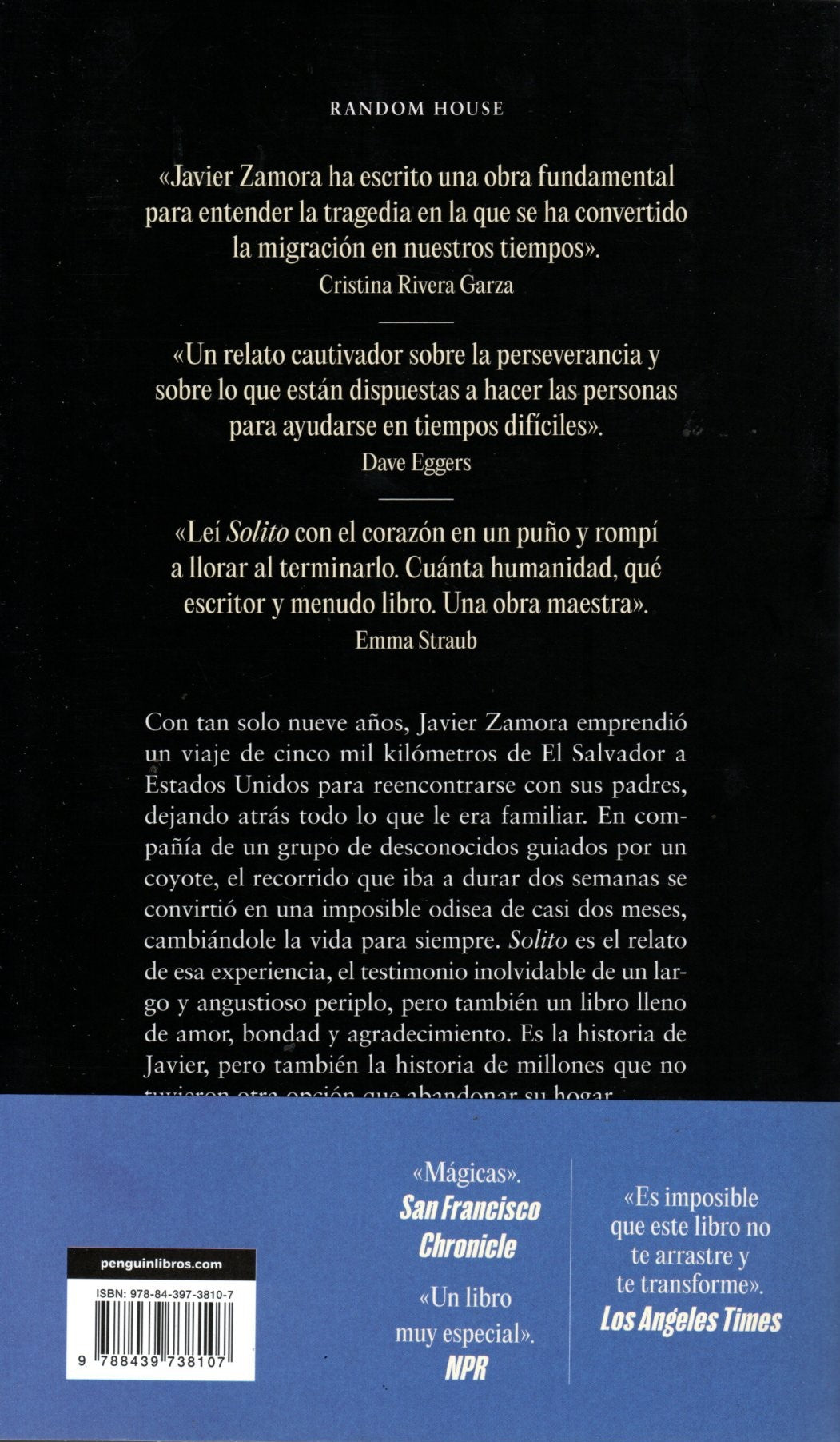 Libro Javier Zamora - Solito