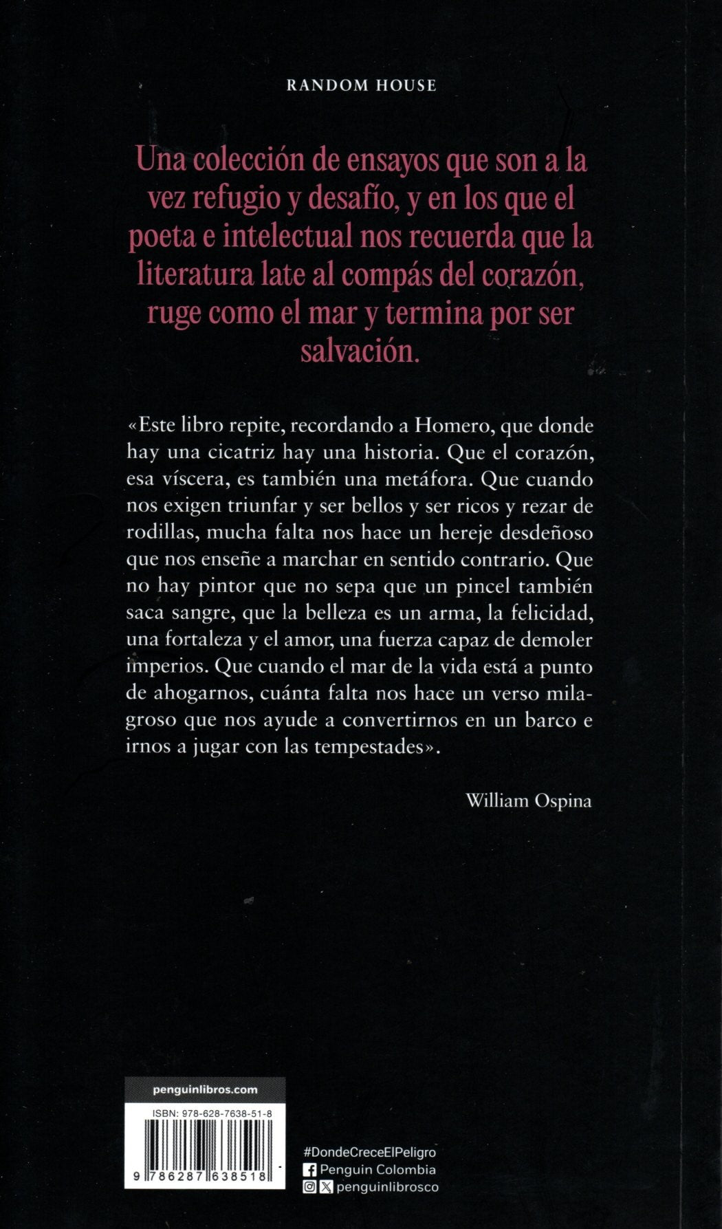 Libro William Ospina - Donde crece el peligro