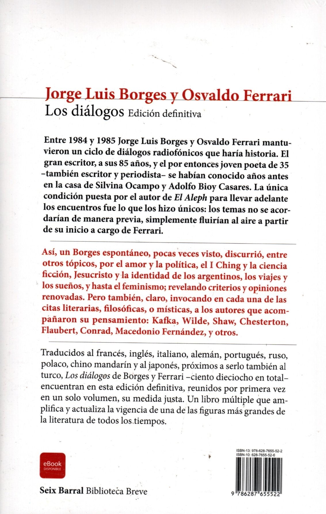 Libro Osvaldo Ferrari | Jorge Luis Borges - Los diálogos