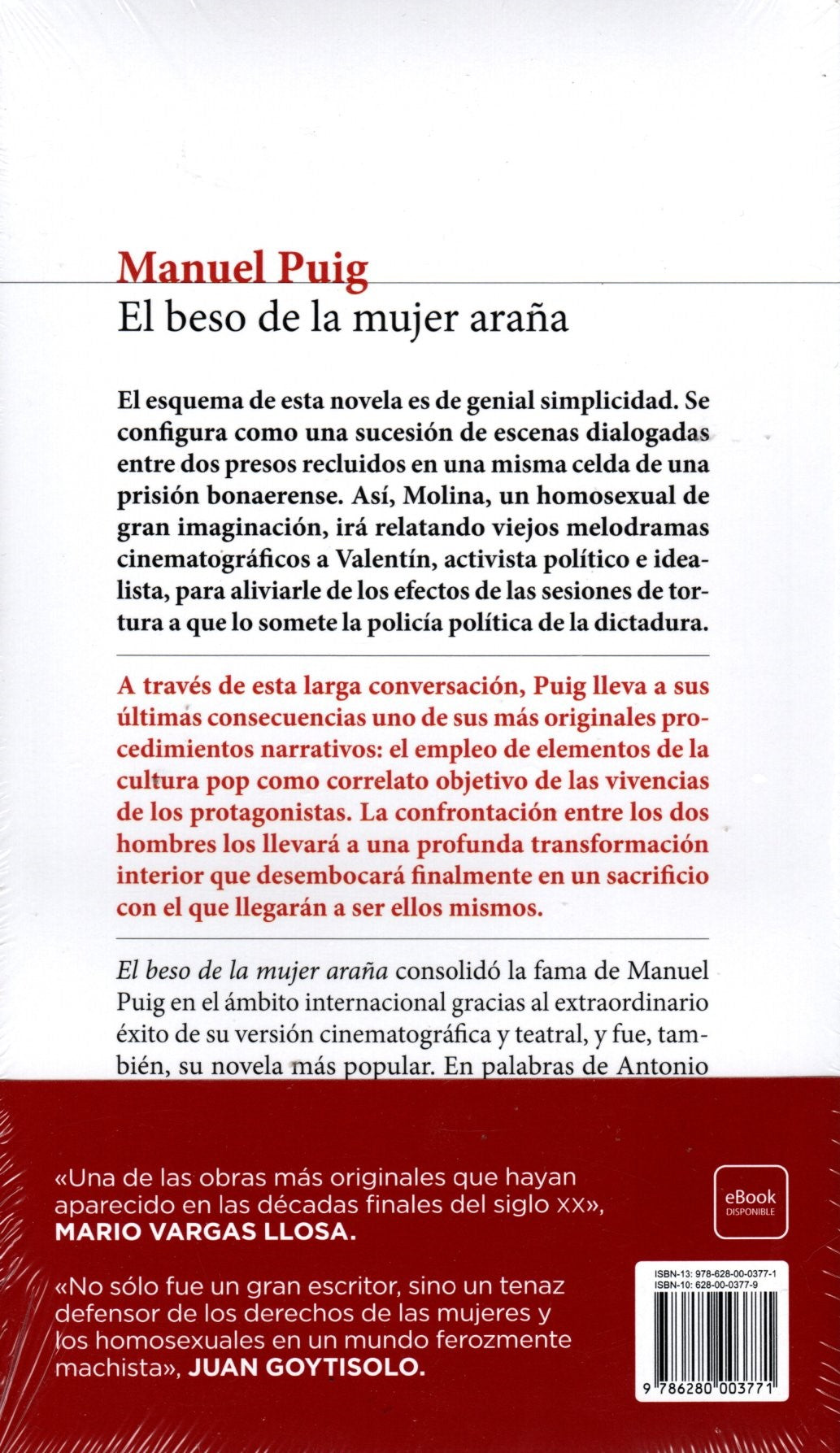 Libro Manuel Puig - El beso de la mujer araña