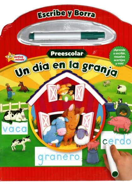 Libro Escribe y borra -  Un dia en la Granja -