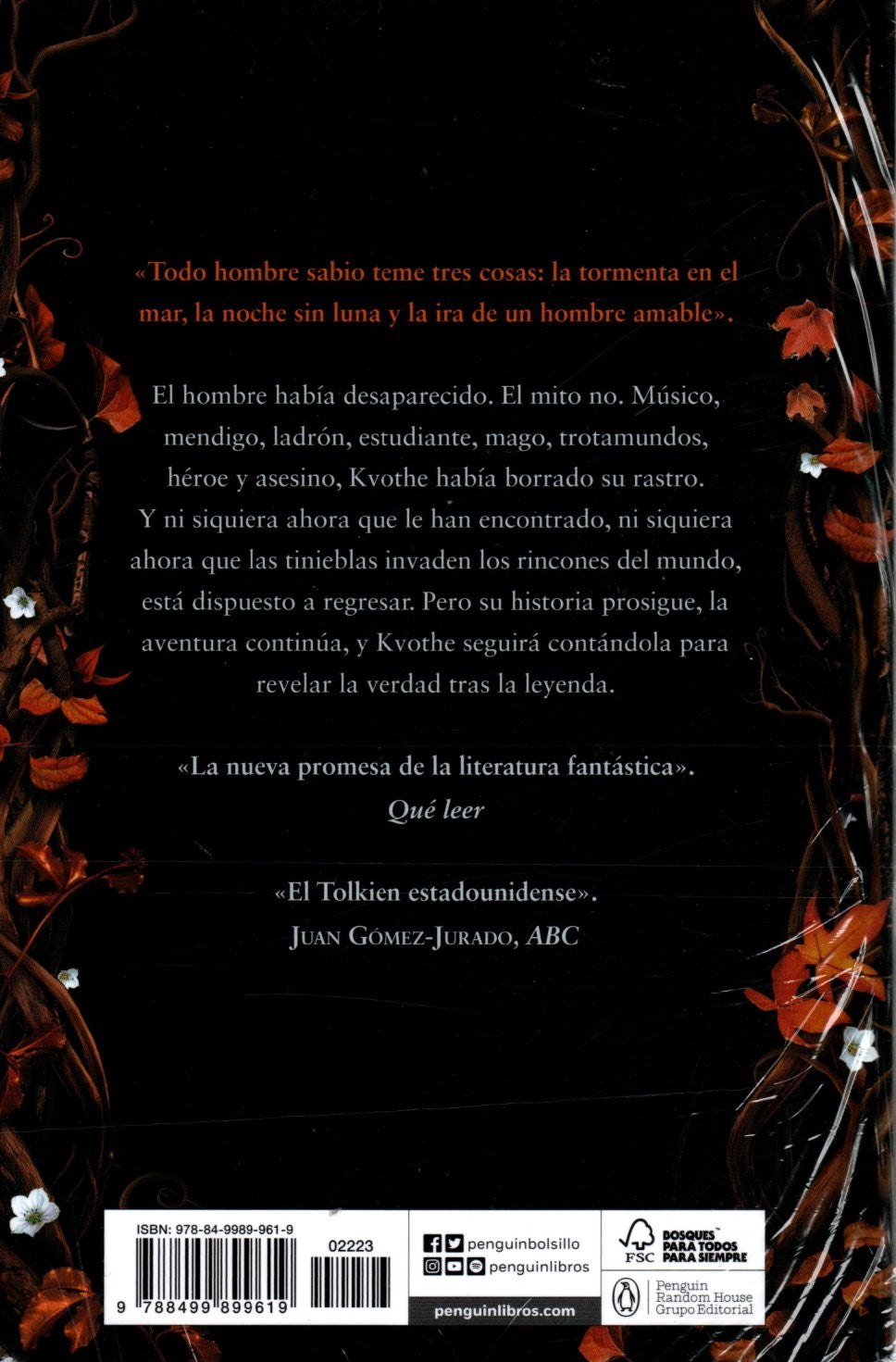 Libro Patrick Rothfuss  - El Temor de Un Hombre Sabio