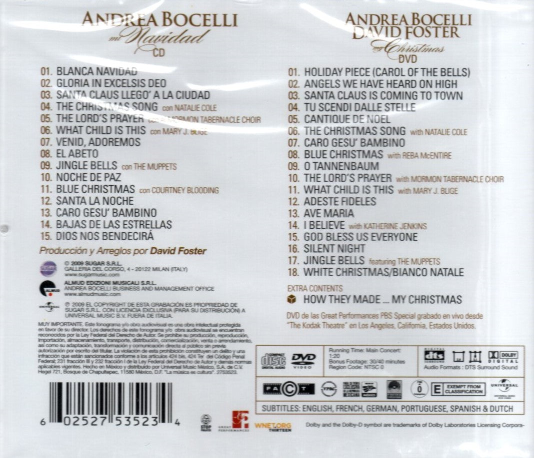 CD+DVD Andrea Bocelli – Mi Navidad