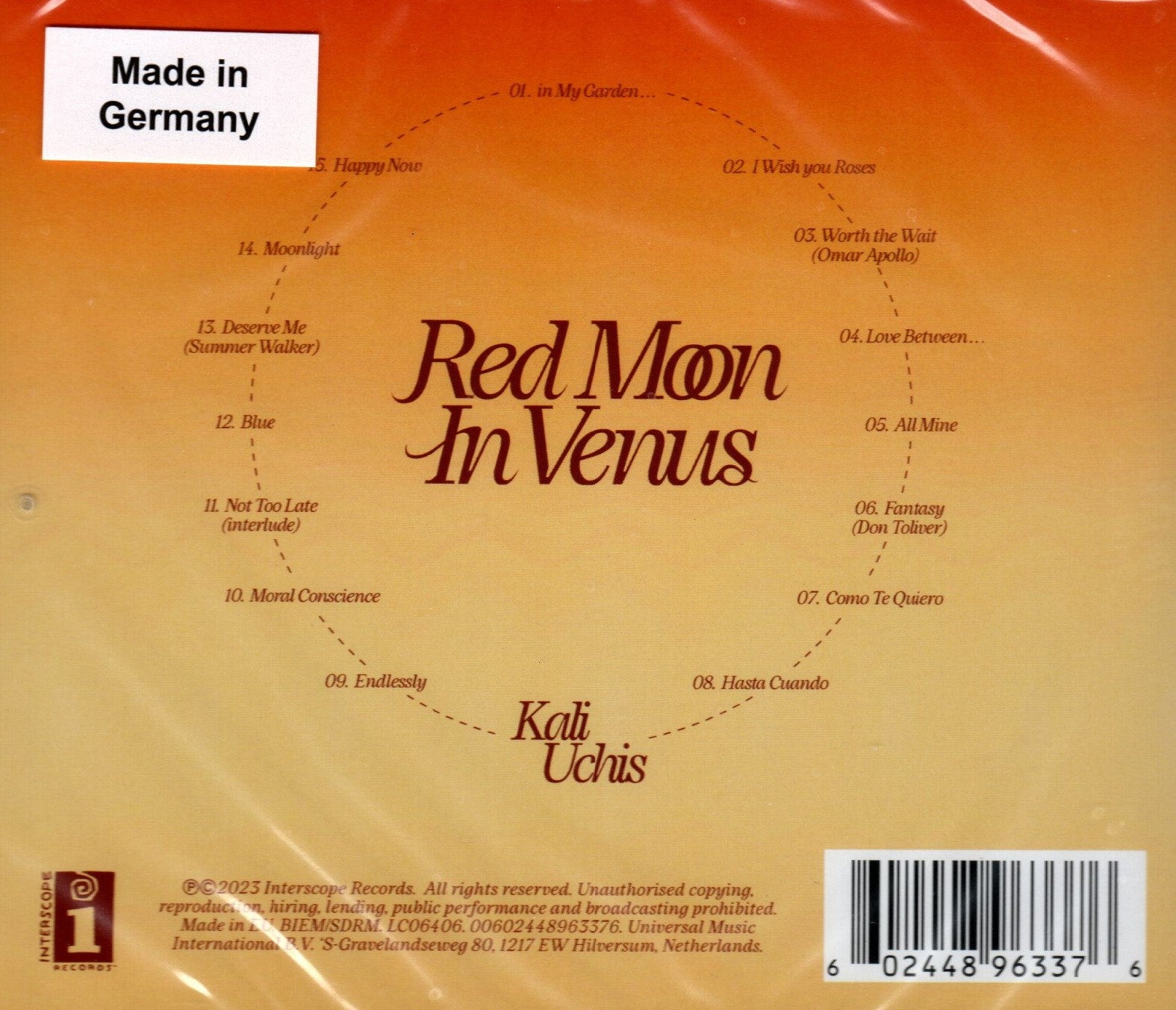 CD Kali Uchis - Red Moon In Venus