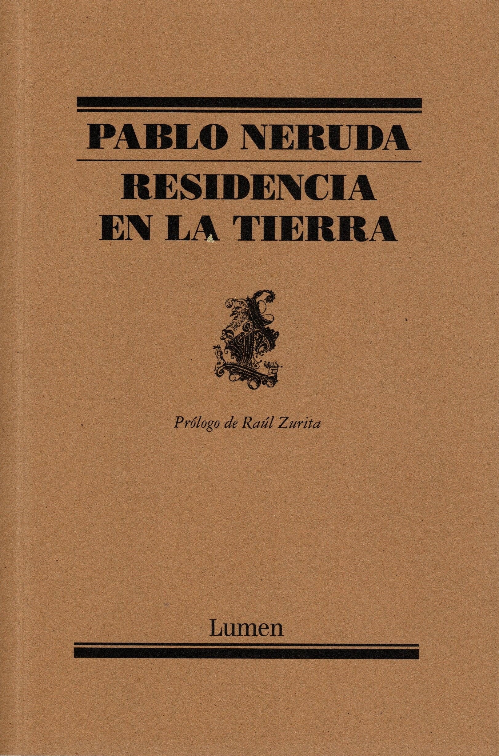 Libro  Pablo Neruda - Residencia en la Tierra