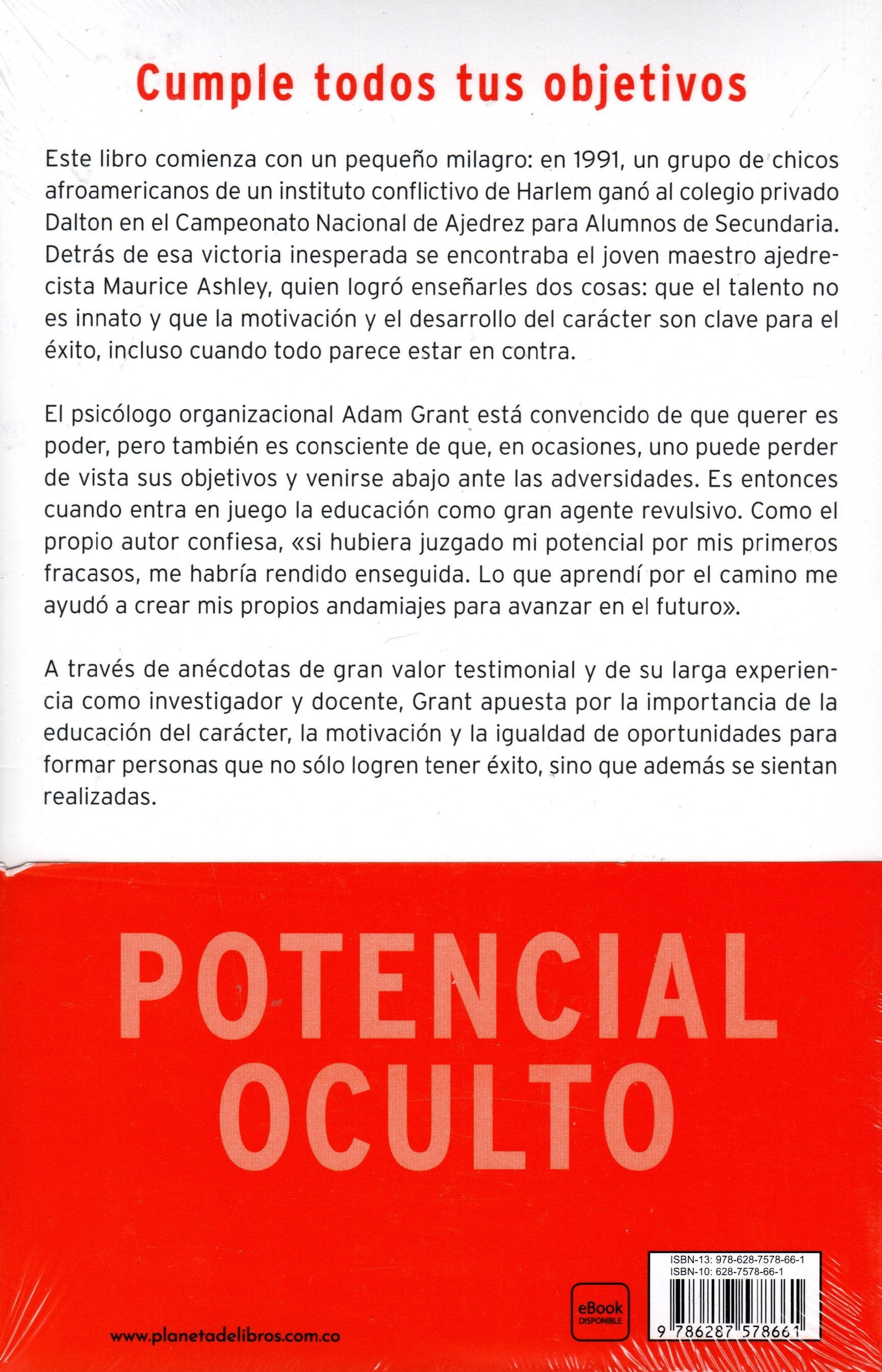 Libro Adam Grant - Potencial oculto