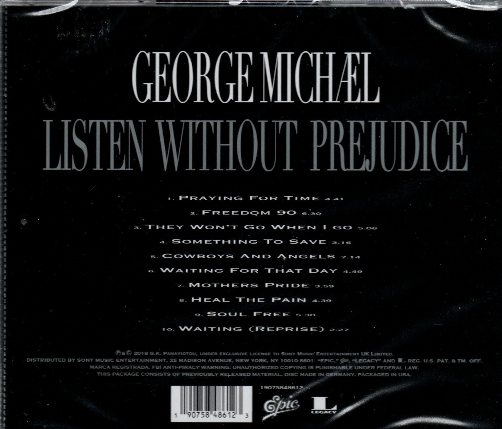 CD George Michael – Listen Without Prejudice Vol. 1