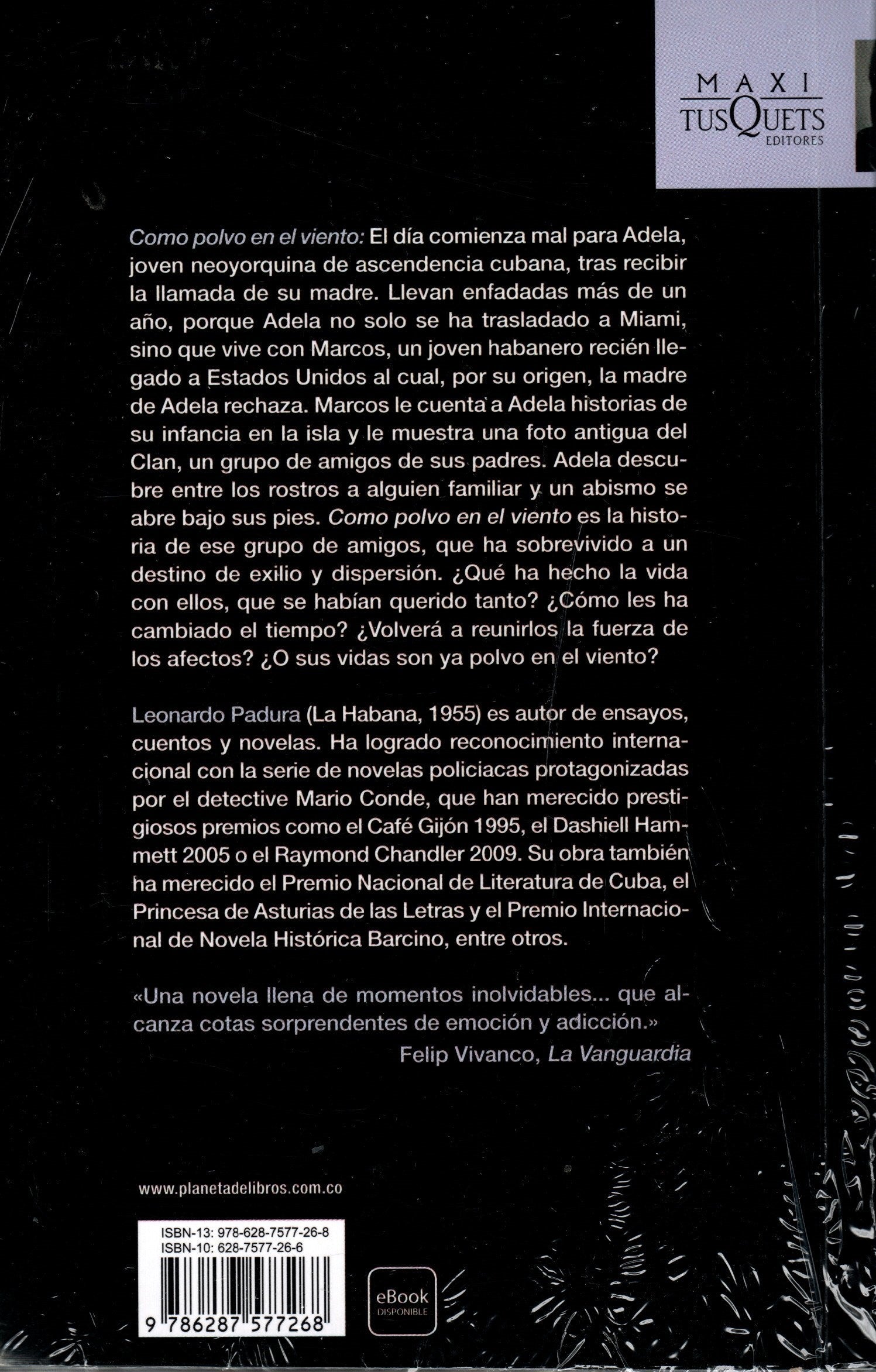 Libro Leonardo Padura - Como polvo en el viento