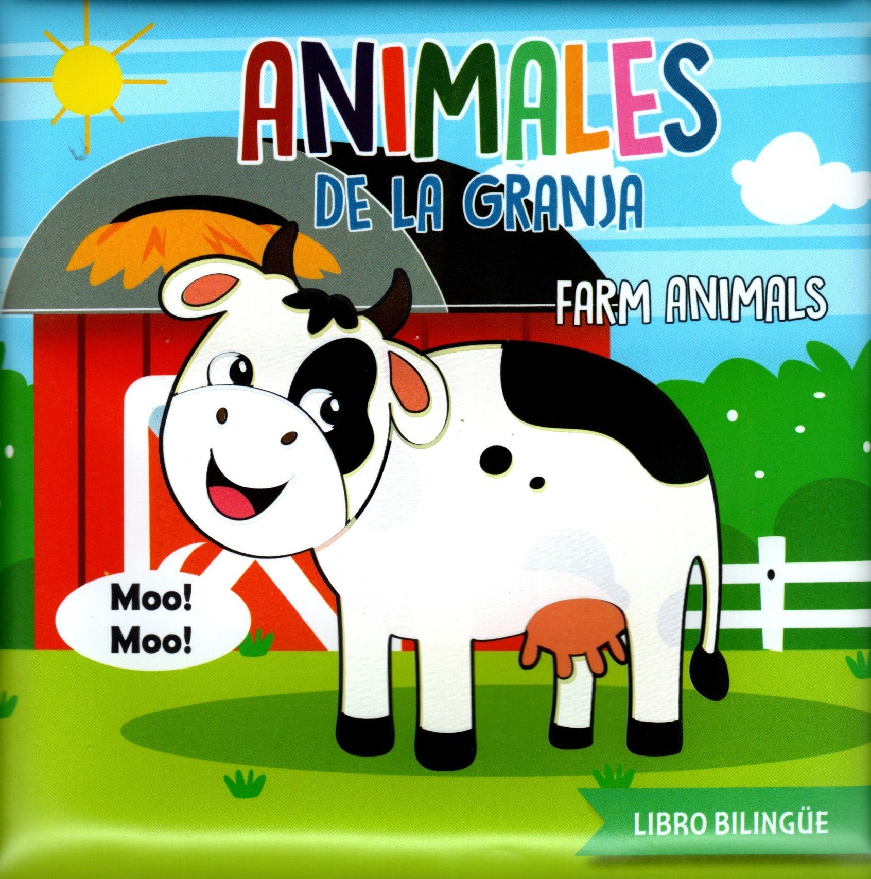 Libro  Bilingüe de baño Animales de la granja