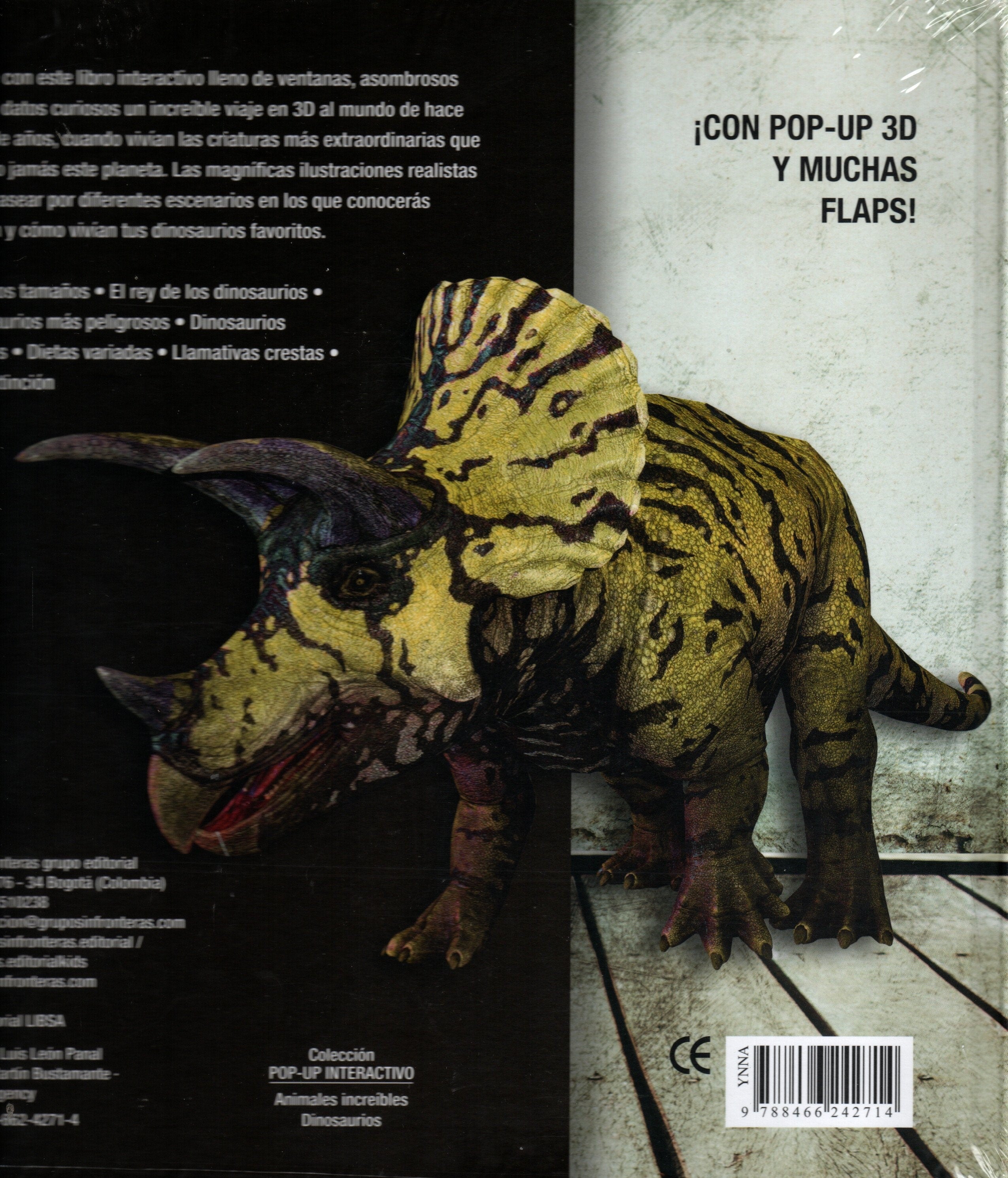 Libro Dinosaurios: Pop up interactivo + Flaps