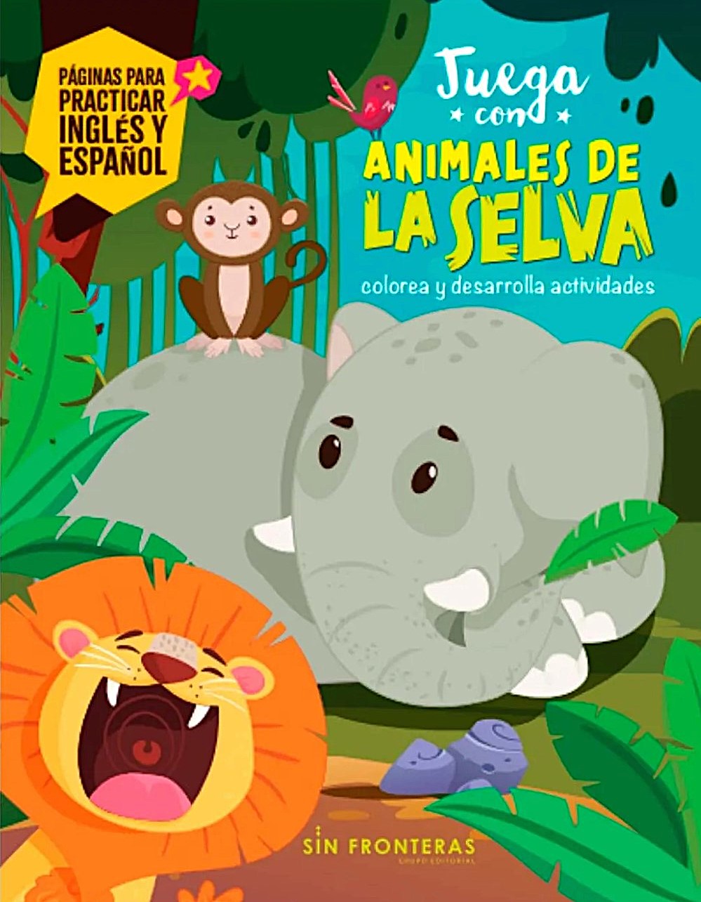 Libro  Juega con animales de la selva