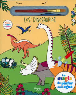 Libro La magia de pintar con agua. Los dinosaurios