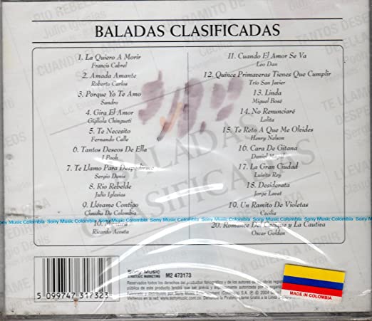 CD Baladas clasificadas Vol. 1