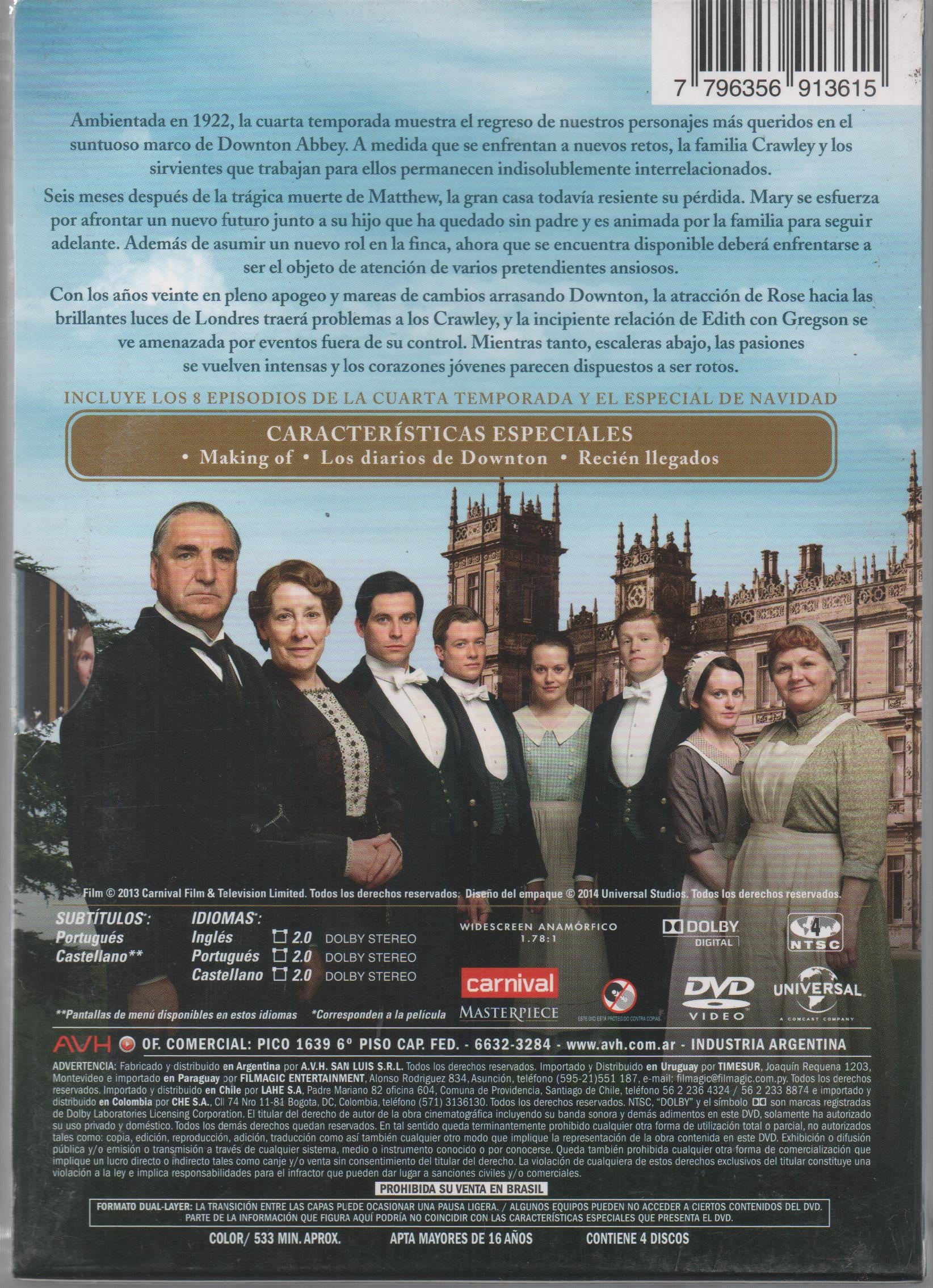 DVD Downton Abbey - Temporada 4