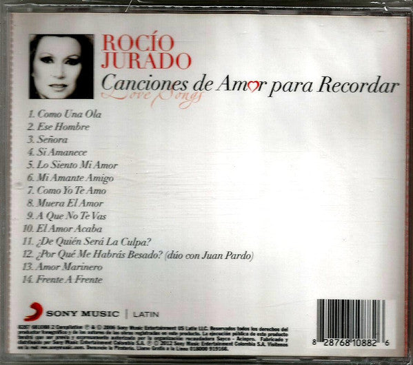 CD Canciones De Amor Para Recordar - Roció Jurado