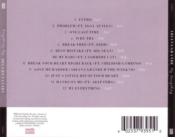 Ariana Grande My Everything Cd Arg Nuevo