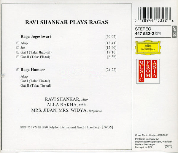 CD The Spirit Of India - Ravi Shankar Plays Ragas