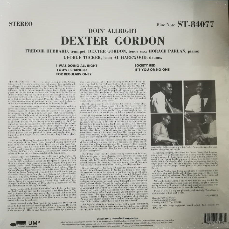 LP Dexter Gordon – Doin’ Allright