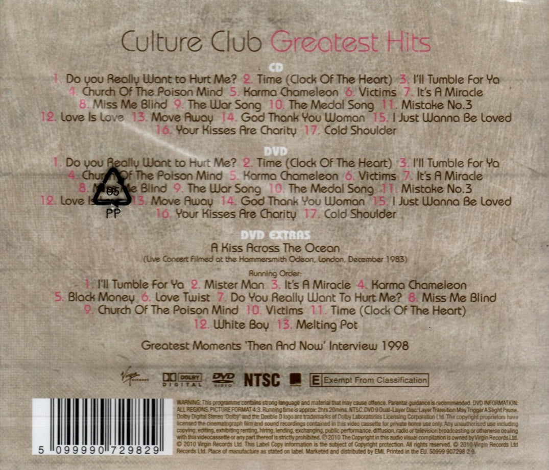 CD + DVD Culture Club – Greatest Hits