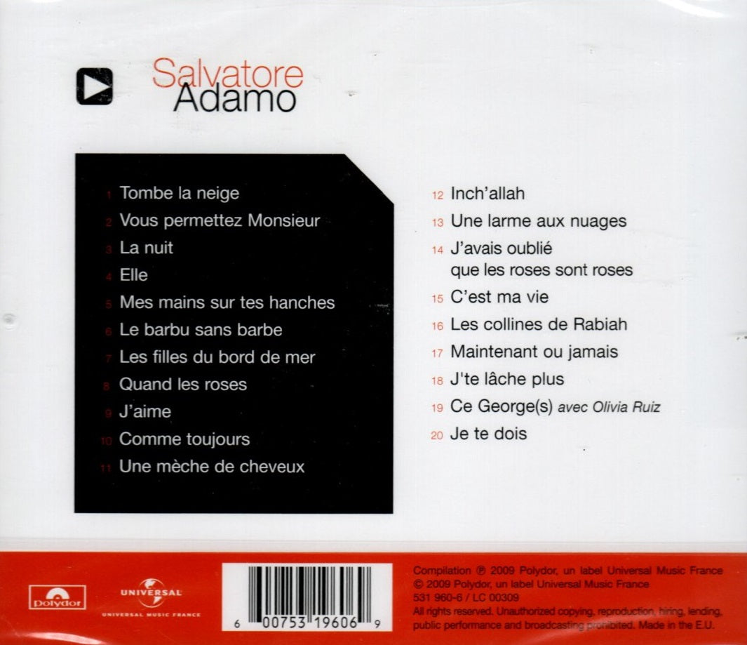 CD Salvatore Adamo - Masterserie