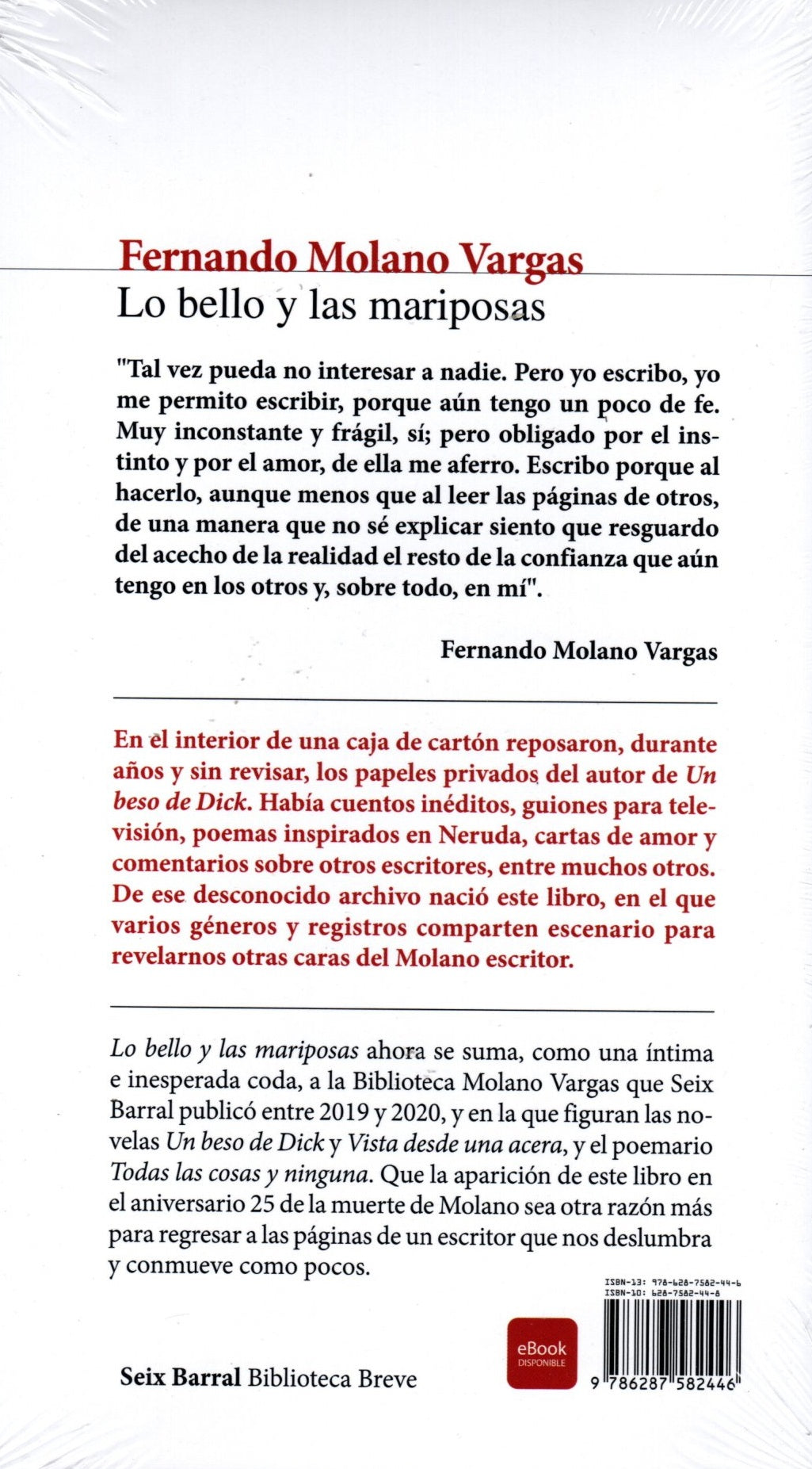 Libro Fernando Molano Vargas - Lo Bello Y Las Mariposas