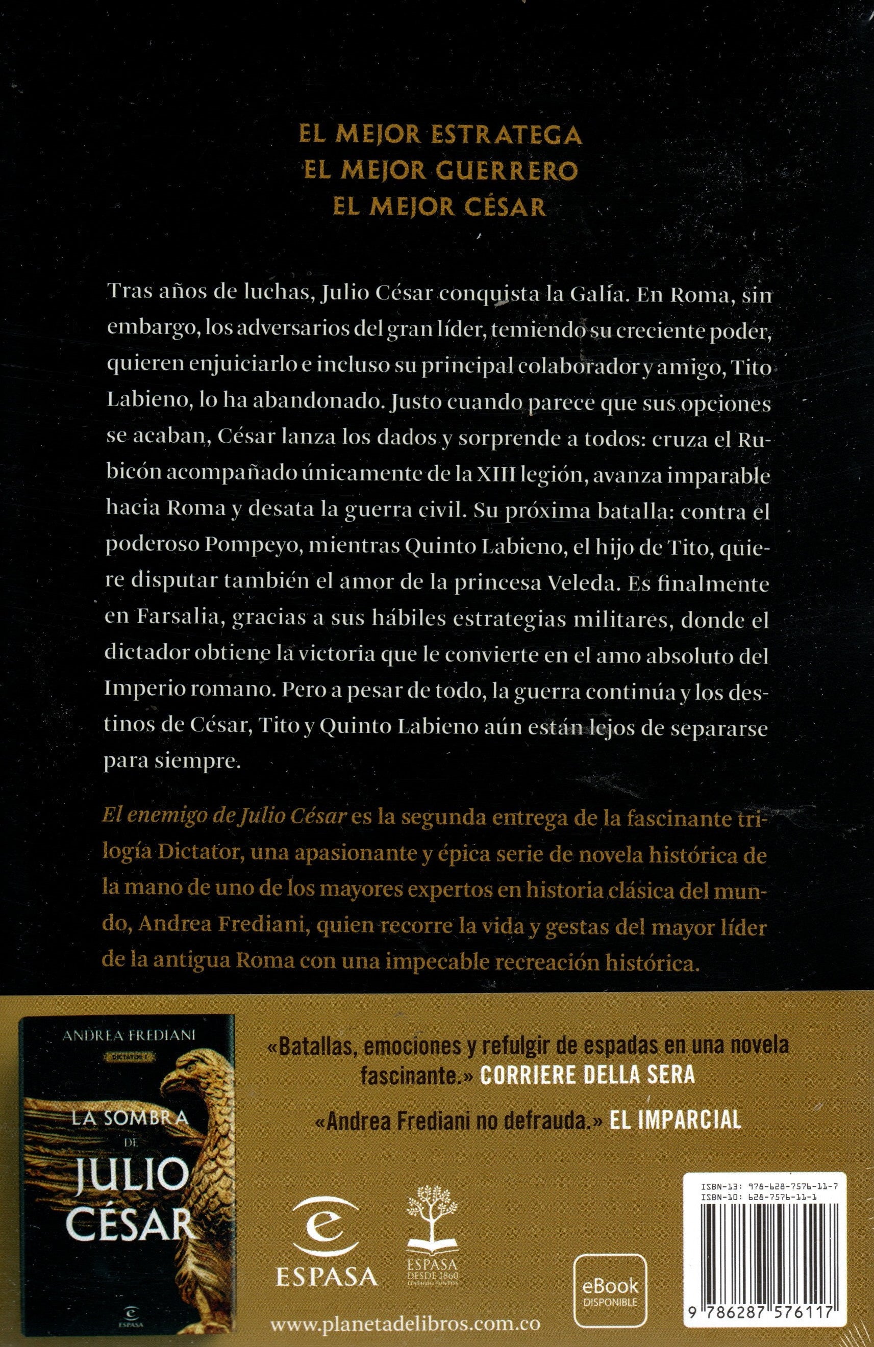 Libro Andrea Frediani - El Enemigo De Julio Cesar Serie Dictator 2